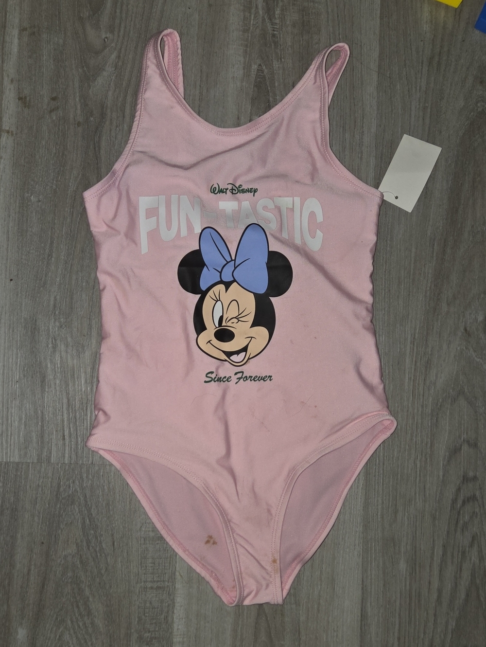 Disney Minnie Mouse One-Piece Swimsuit Girls Size 7-8Y Pink NWT